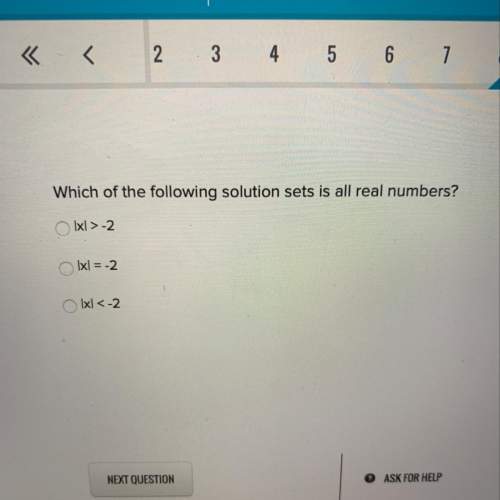 Which of the following solution sets is all real numbers?