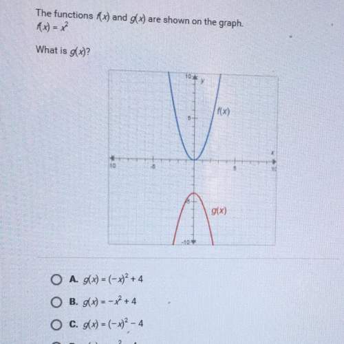 The functions f(x) and g(x) are shown in the graph f(x)=x^2 what is g(x) ?