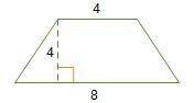 What is the area of the trapezoid?  16 square units 24 square units 32 square unit