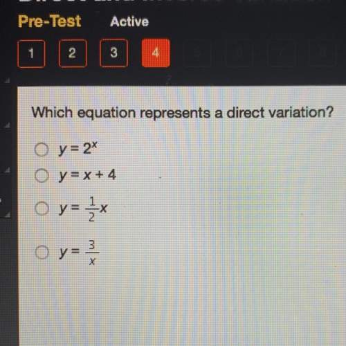 Which equation represents a direct variation
