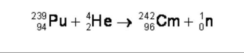 Using the general equation above for a nuclear reaction, supply the following  there are cu