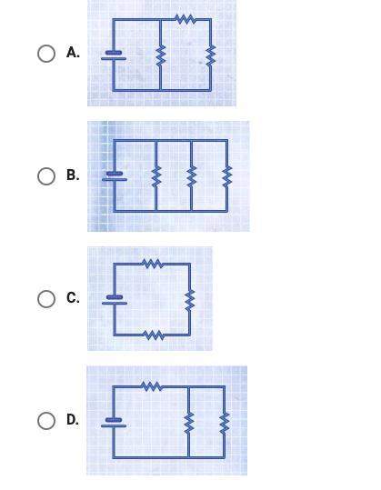 Which circuit has exactly two resistors connected in parallel