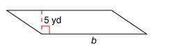 If the area of the following parallelogram is 135 square feet, what is the length of the base? 9 ft