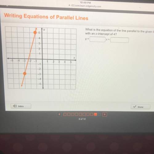 Writing equations of parallel lines what is the equation of the line parallel to the given line with