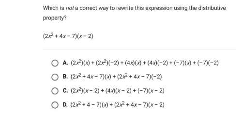 Which is not a correct way to rewrite this expression using the distributive property?