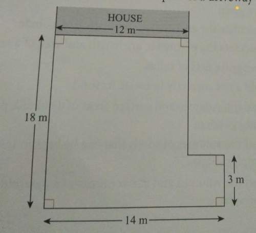 The diagram above shows the plan of a drive way to a house.the driveway is made from concrete. the p