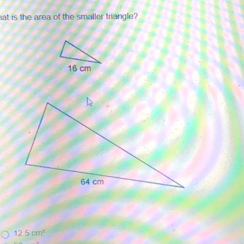 The triangles are similar. the area of the larger triangle is 1200 cm? what is the area of the smal