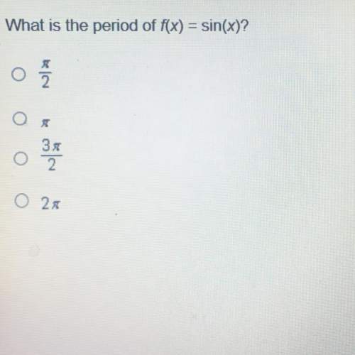 What is the period of f(x)=sin(x)?  -pi/2  -pi.  -3pi/2.  -2pi