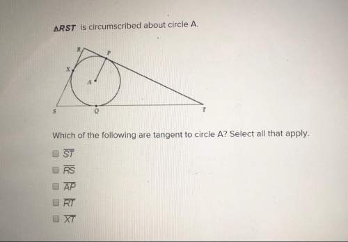 Rst is circumscribed about circle a
