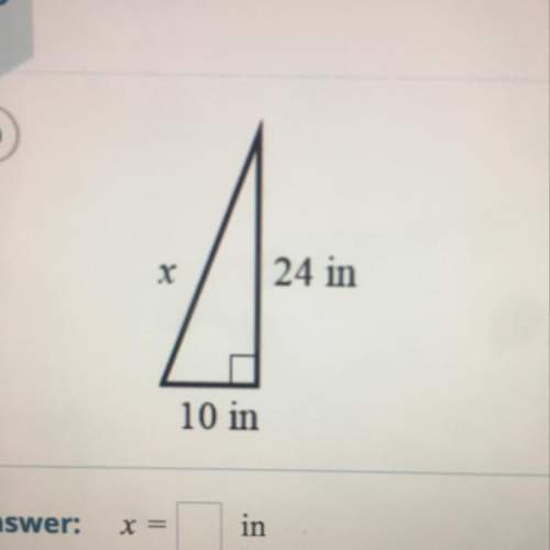 Find x in the following right triangle. is appreciated