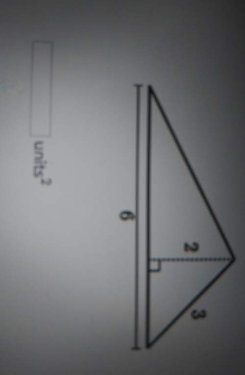 What is the area of the triangle? (sorry if its sideways)
