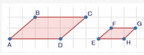 Parallelogram abcd is dilated to form parallelogram efgh. which corresponding angle is congruent to