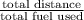 \frac{\text{total distance}}{\text{total fuel used}}
