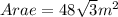 Arae=48\sqrt{3}m^2