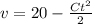 v=20-\frac{Ct^2}{2}