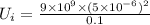 U_i=\frac{9\times 10^9\times (5\times 10^{-6})^2}{0.1}