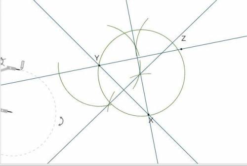 Construct a circle through three points not on a line using the construction tool. Insert a screensh
