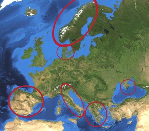 All of the following peninsulas are circled on the map above except