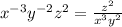 x^{-3}y^{-2}z^2=\frac{z^2}{x^3y^2}
