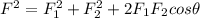 F^2=F_1^2+F_2^2+2F_1F_2cos\theta