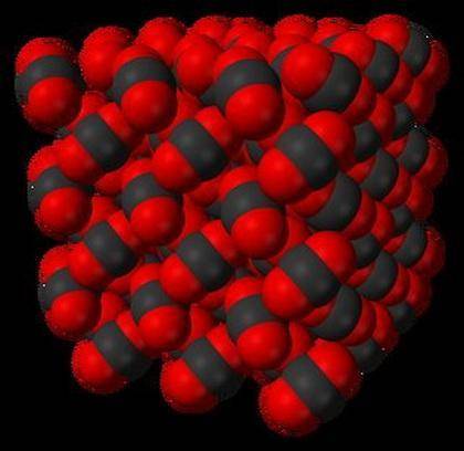 Carbon dioxide and helium which has a higher van der waals force of attraction between molecules
