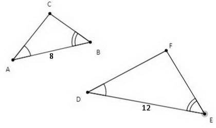 How to find the scale factor of two triangles