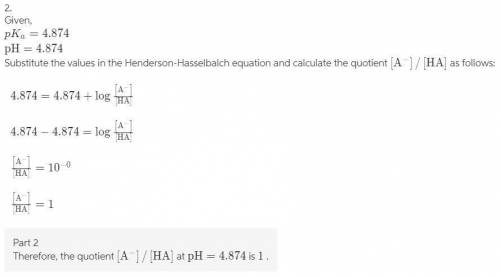 Write the Henderson-Hasselbalch equation for a propanoic acid solution ( CH 3 CH 2 CO 2 H CH3CH2CO2H