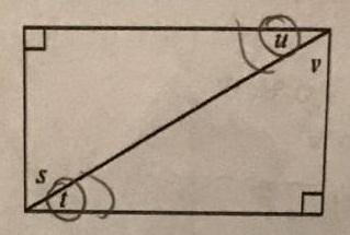 The figure below shows a rectangle with a diagonal drawn. Which equation shows the trigonometric rel