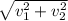 \sqrt{v_{1} ^{2} + v_{2} ^{2}  }