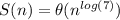 S(n)=\theta(n^{log(7)})