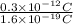 \frac{0.3 \times 10^{-12}C}{1.6 \times 10^{-19}C}