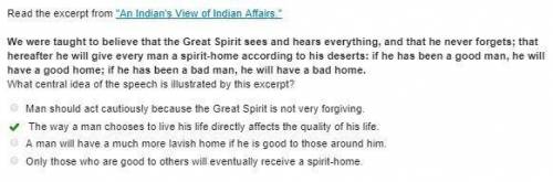 We were taught to believe that the Great Spirit sees and hears everything, and that he never forgets
