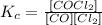 K_c = \frac{[COCl_2]}{[CO][Cl_2]}