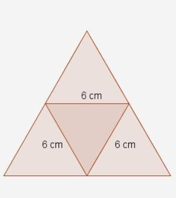 What is the surface area of the pyramid formed from the net shown here? The triangles are equilatera