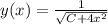 y(x)=\frac{1}{\sqrt{C+4x^2}}