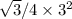 \sqrt{3}/ 4\times 3^{2}
