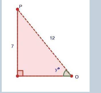 Find the measure of angle y. Round your answer to the nearest hundredth. Right triangle hypotenuse 1