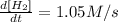 \frac{d[H_2]}{dt}=1.05M/s
