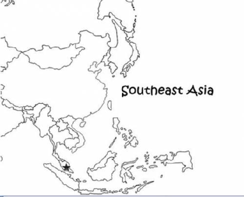 On the map of southeast Asia the stars marking which of the following countries