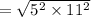 =\sqrt{5^2\times 11^2}
