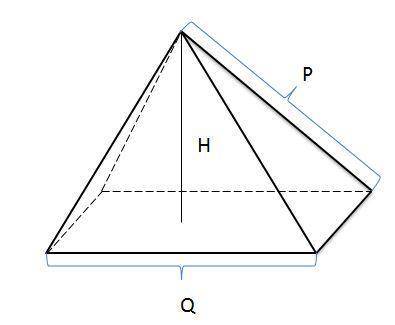 9. Find the dimensions of the4 triangular faces of the pyramid.(Height is 55.5 ft)
