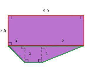 Find the area of the shape shown below.Plz I need help