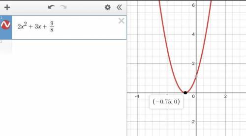 Please?Find the constant $k$ such that the quadratic $2x^2 + 3x + k$ has a double root.I'll mark the
