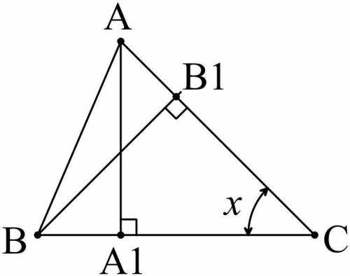 Altitudes AA1 and BB1 are drawn in acute △ABC. Prove that A1C·BC=B1C·AC