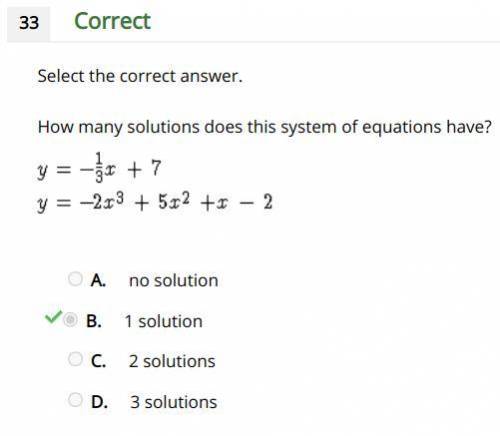 3. You solved a linear system and got the equation -6 = 0. How many solutions does the system of equ
