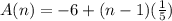 A(n)=-6+(n-1)(\frac{1}{5} )