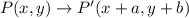 P(x, y) \rightarrow P^{\prime}(x+a, y+b)