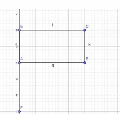 Use the polygon tool to draw a rectangle with a length of 4 units and a height of 2 units one of the