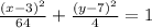 \frac{(x-3)^{2}}{64}  + \frac{(y-7)^{2}}{4} = 1