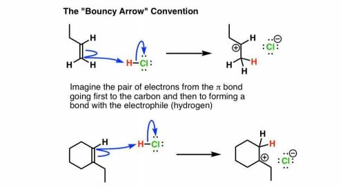 Write a mechanism for the first step of this reaction using curved arrows to show electron reorganiz